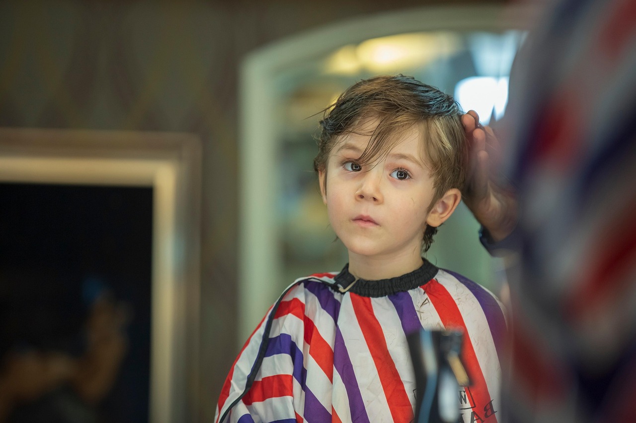 Children's haircut — patient and warm